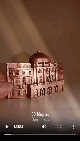 3D-Magnet Opernhaus Chemnitz - Ein Muss für jeden Kühlschrank