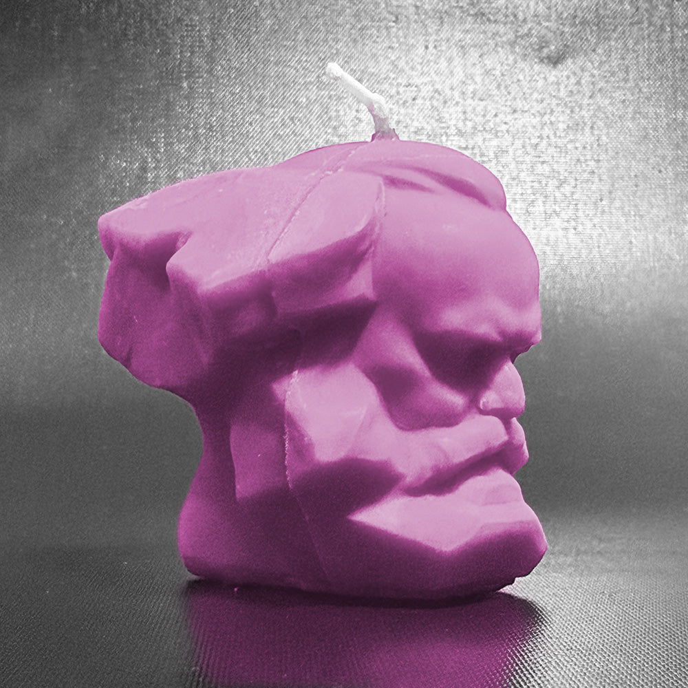 Karl-Marx-Kerze aus Sojawachs – verschiedene Farben - einzigartig, nachhaltig, Chemnitz pur