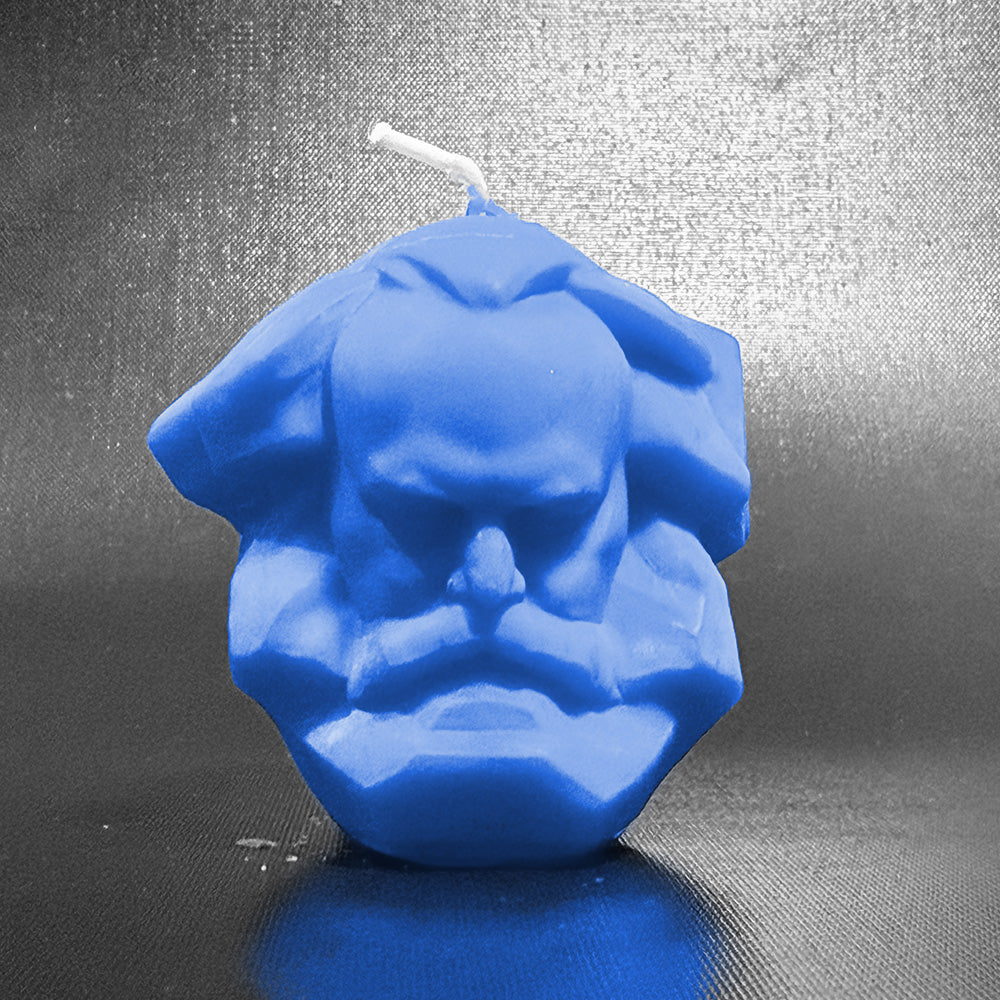 Karl-Marx-Kerze aus Sojawachs – verschiedene Farben - einzigartig, nachhaltig, Chemnitz pur