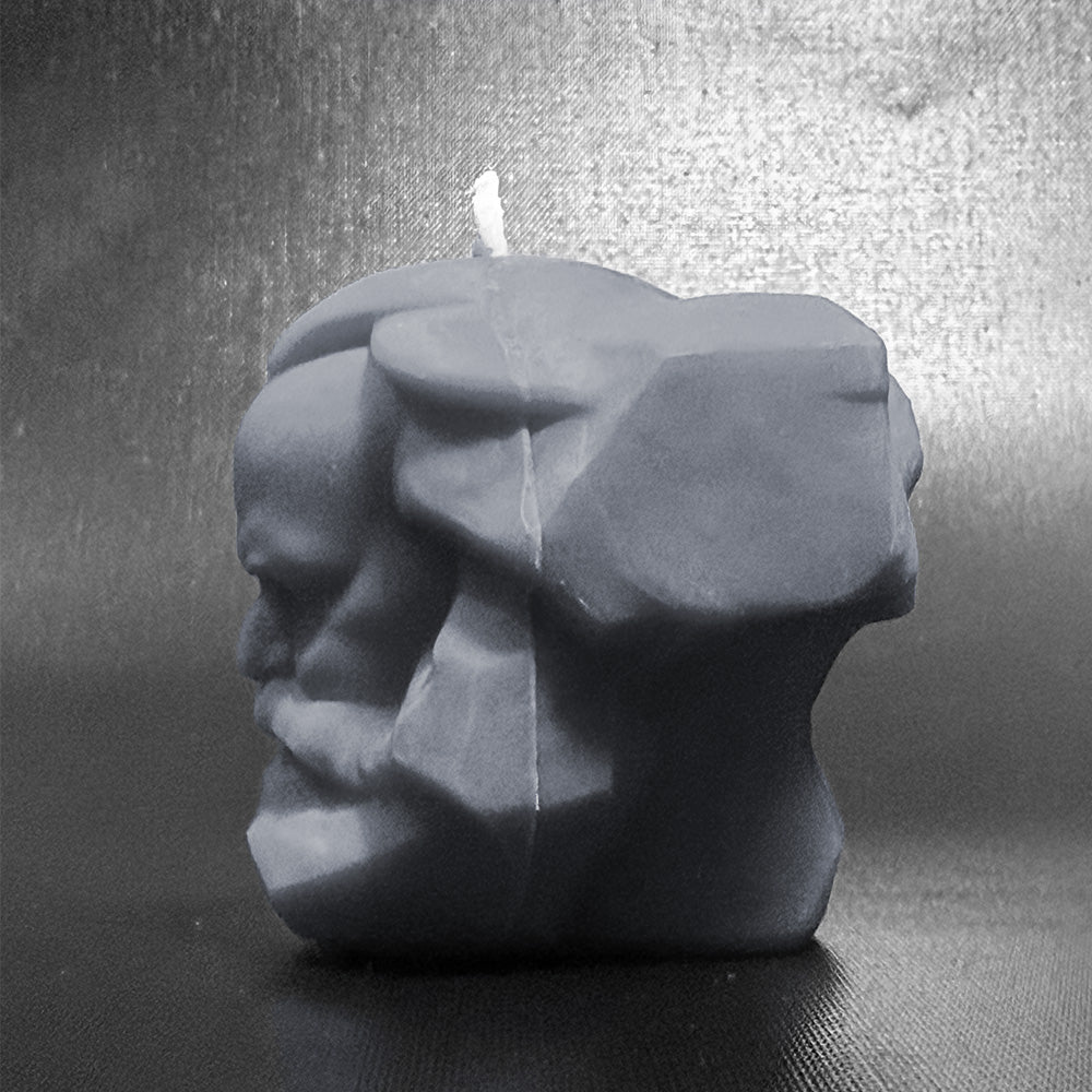 Karl-Marx-Kerze aus Sojawachs – verschiedene Farben - einzigartig, nachhaltig, Chemnitz pur